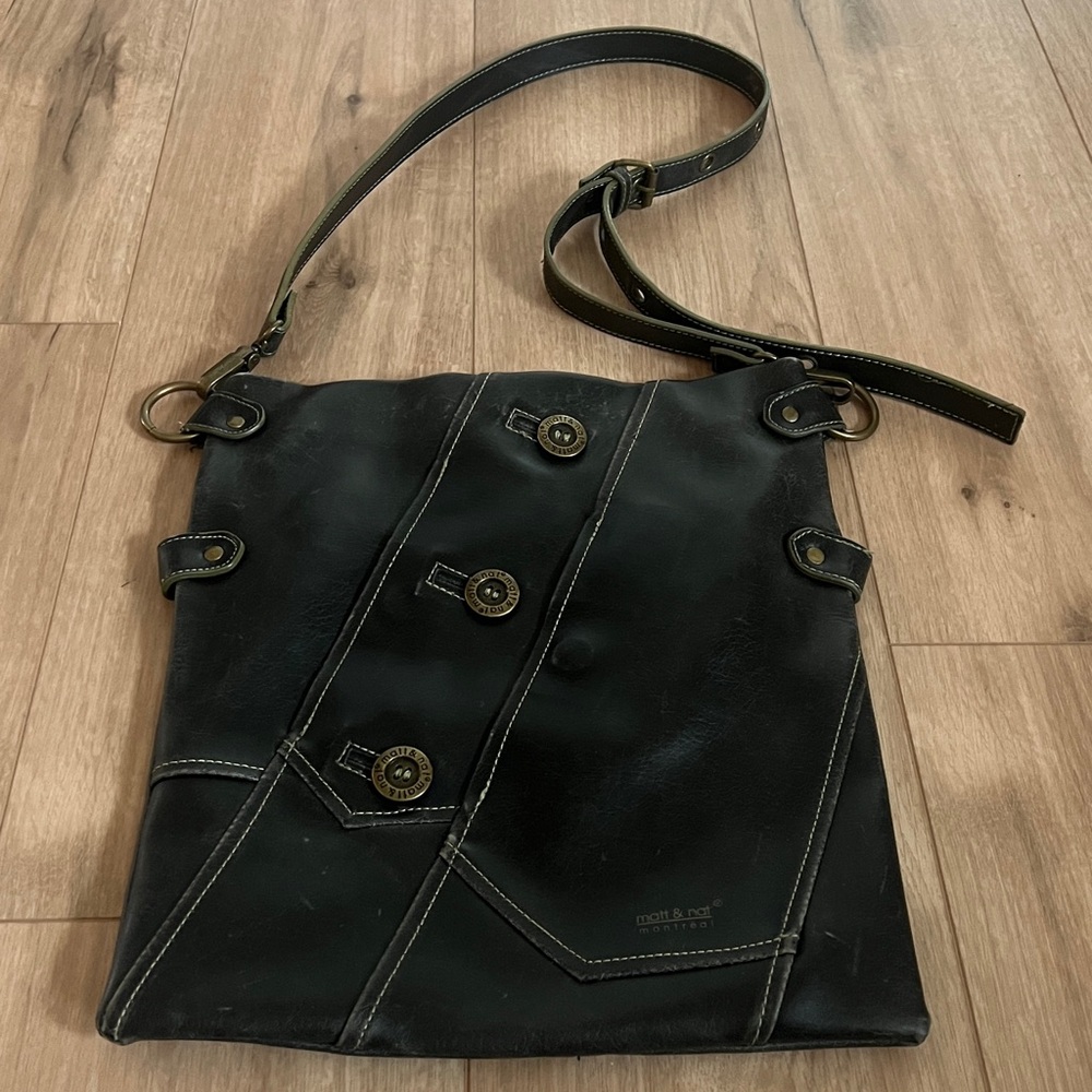 Vintage Matt & Nat Black Vegan Leather Bag - Picture 11 of 11